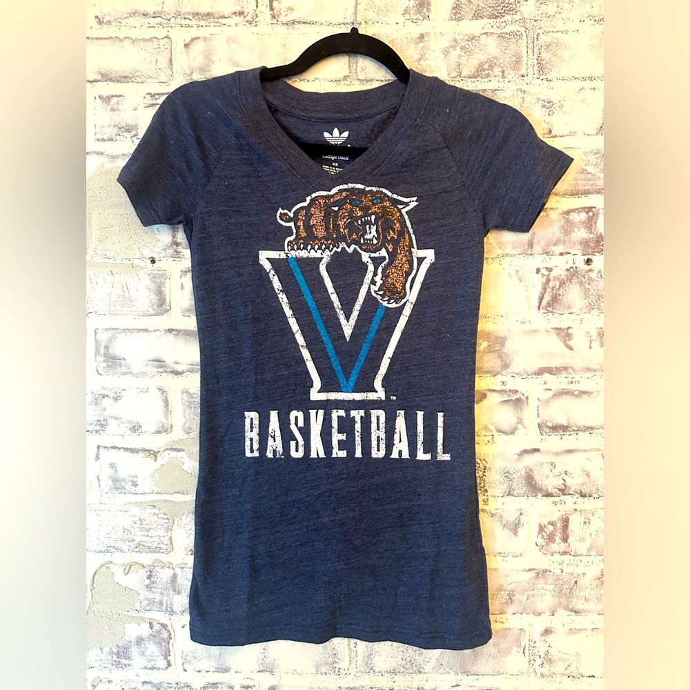 Villanova Basketball V Neck Tee Shirt